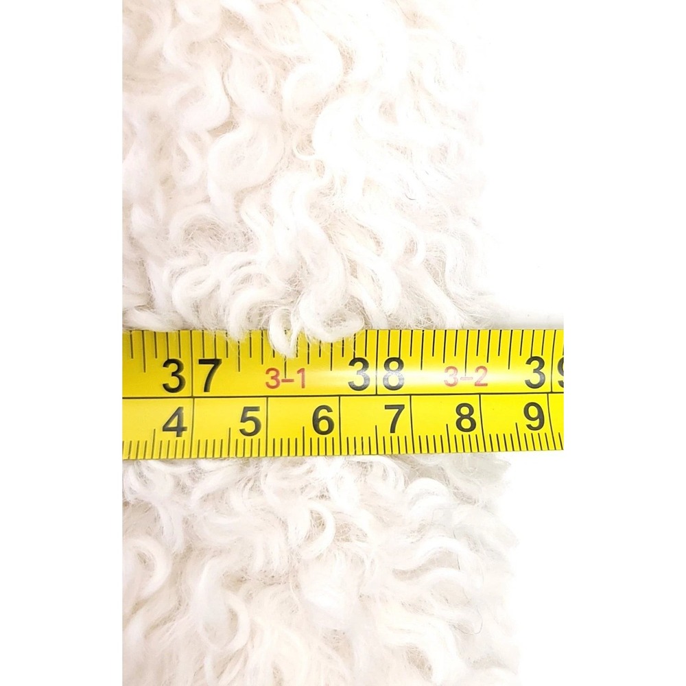Adrienne Landau Ivory Faux Fur Boa Scarf Wrap Pull Through OS - Picture 4 of 5